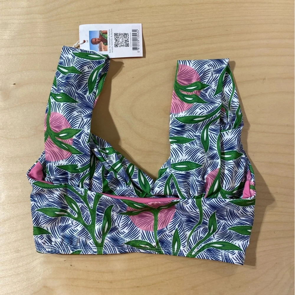 Liberty & Justice Tropical Print Bikini Top Medium (OO)